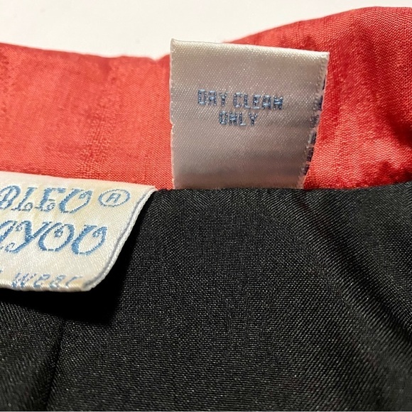 Orange Silk Button-down Blazer Jacket Top Large Artsy Beaded - Picture 12 of 15